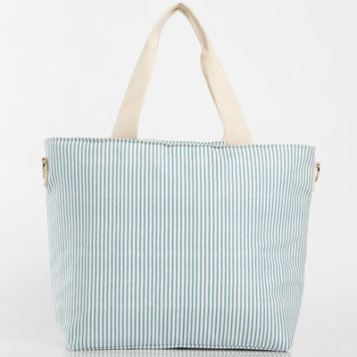 Stripes Cooler Tote - Clear Sky