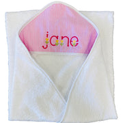 Seersucker Hooded Towel - Pink