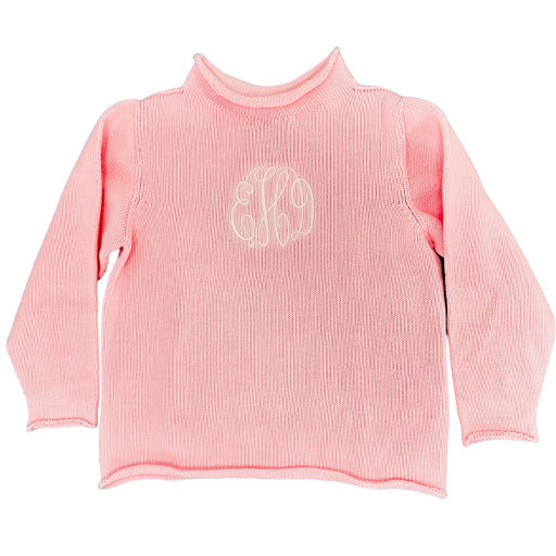 Jersey Rollneck Sweater, Light Pink